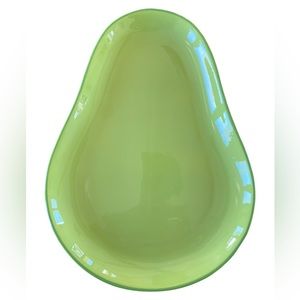 CRACKER BARREL Green Ceramic Avocado Shaped Serving Platter